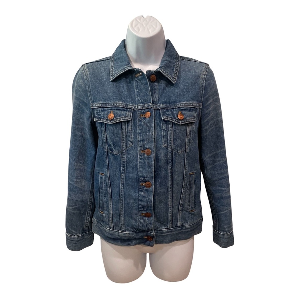 Madewell Classic Jean Jacket Medium Indigo Denim Button Front XS G1001